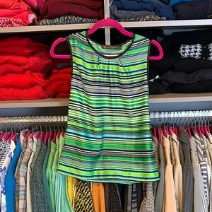 Outback Red green/navy/white striped sleeveless tank top size XS